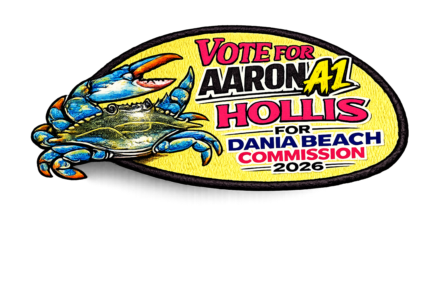 Blue crab campaign patch design