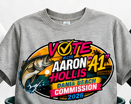 Sport Gray Vote Aaron A1 Hollis campaign t-shirt