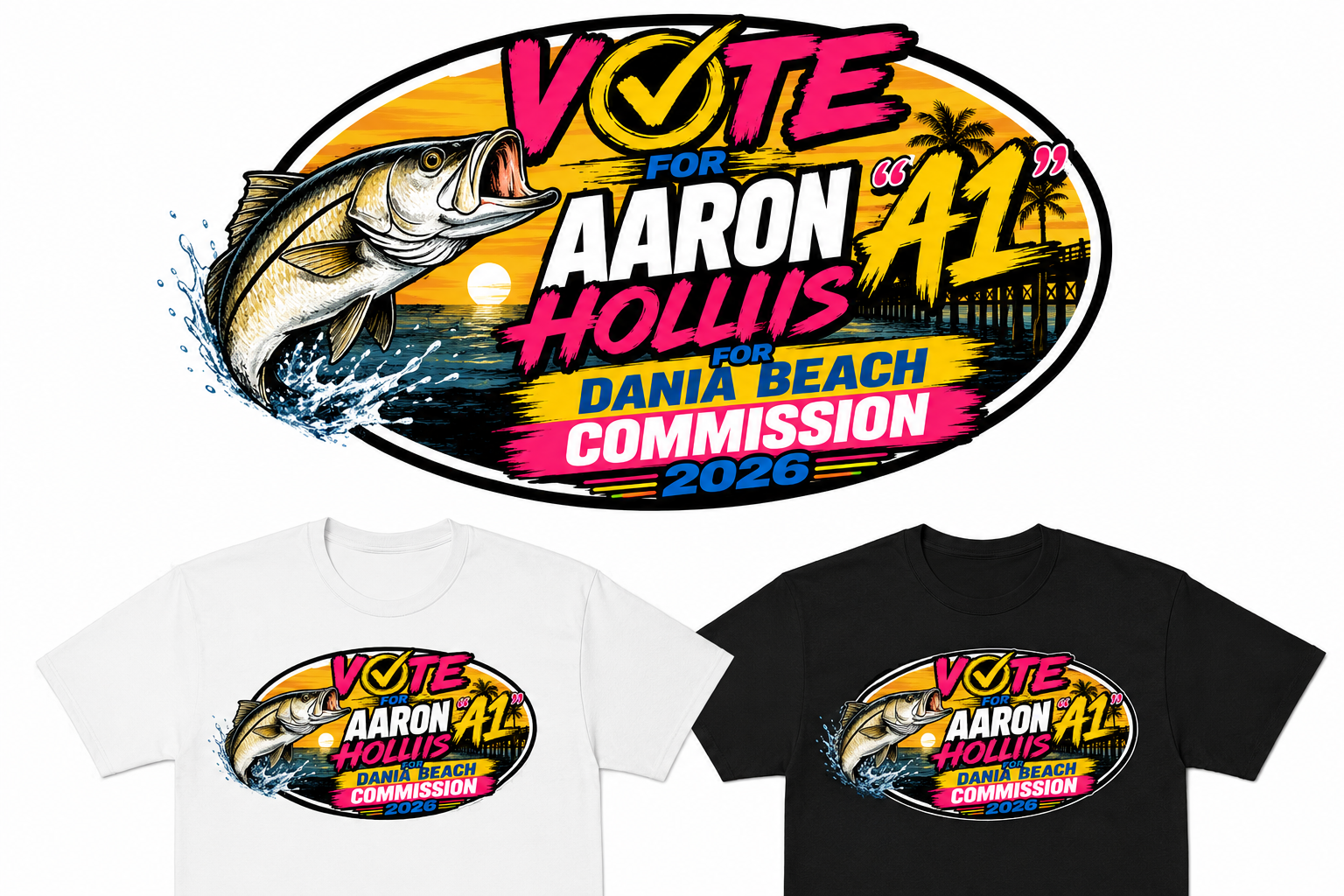 Vote for Aaron A1 Hollis campaign emblem